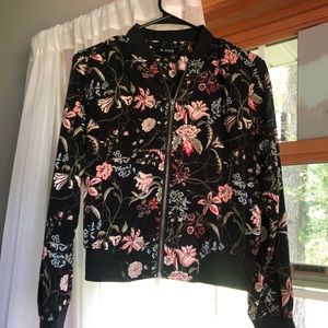 Floral bomber jacket